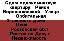 Сдам однокомнатную квартиру › Район ­ Ворошиловский › Улица ­ Орбитальная › Этажность дома ­ 9 › Цена ­ 13 000 - Ростовская обл., Ростов-на-Дону г. Недвижимость » Квартиры аренда   . Ростовская обл.,Ростов-на-Дону г.